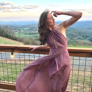 Lavender open back dress